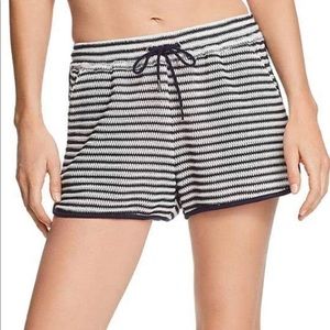 NWT Splendid drawstring mesh short navy and white